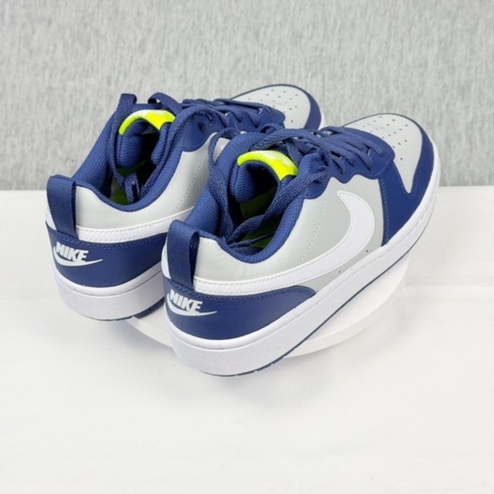 Nike Court Borough Low 2 Midnight Navy Wolf Grey Volt BQ5448-016 7Y Womens 8.5 - Picture 14 of 16